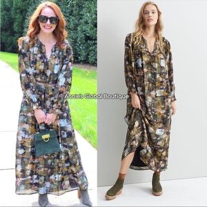 Anthropologie Blair shimmer maxi dress